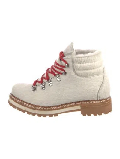 Pre-owned Montelliana Ponyhair Hiking Boots In Gray