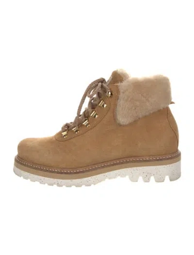 Pre-owned Montelliana Suede Hiking Boots In Brown