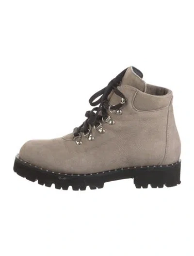 Pre-owned Montelliana Suede Hiking Boots In Neutrals