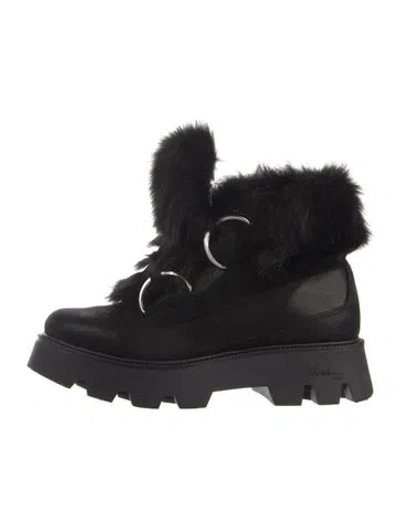 Pre-owned Montelliana Suede Lace-up Boots In Blue