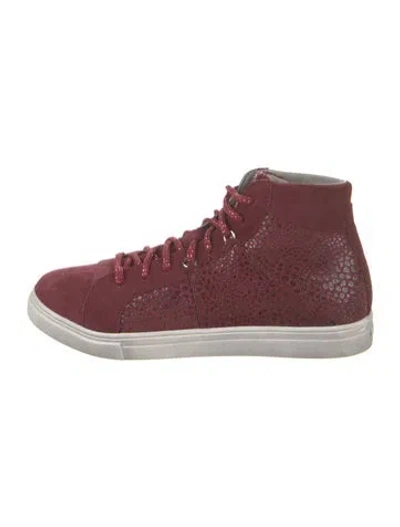 Pre-owned Montelliana Suede Sneakers In Red