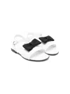 Montelpare Tradition Bow-detail Leather Sandals In White