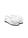 Montelpare Tradition Floral-appliqué Leather Sandals In 白色