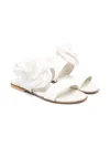 Montelpare Tradition Floral-appliqué Sandals In White