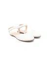 Montelpare Tradition Patent Leather Sandals In White