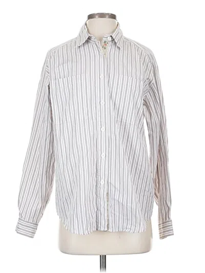Pre-owned Monterey By Koret Long Sleeve Button Down Shirt In Silver