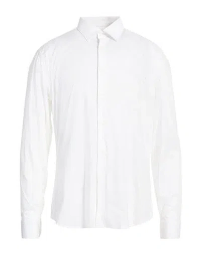 Montesanto Man Shirt White Size 16 ½ Cotton, Elastane