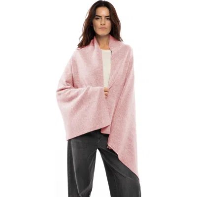 Monticelli Cashmere Double-knit Pure Cashmere Cape Wrap In Pink