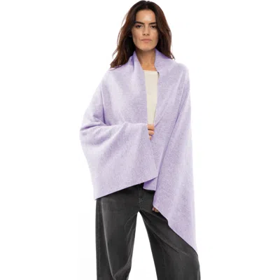 Monticelli Cashmere Double-knit Pure Cashmere Cape Wrap In Purple