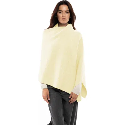 Monticelli Cashmere Double-knit Pure Cashmere Cape Wrap In Yellow