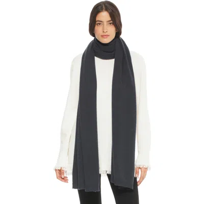 Monticelli Cashmere Essential Pure Cashmere Maxi Wide Scarf In Gray