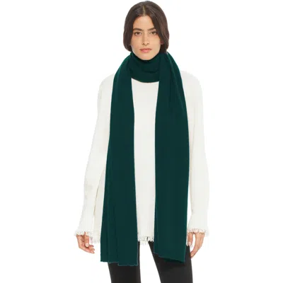 Monticelli Cashmere Essential Pure Cashmere Maxi Wide Scarf In Green