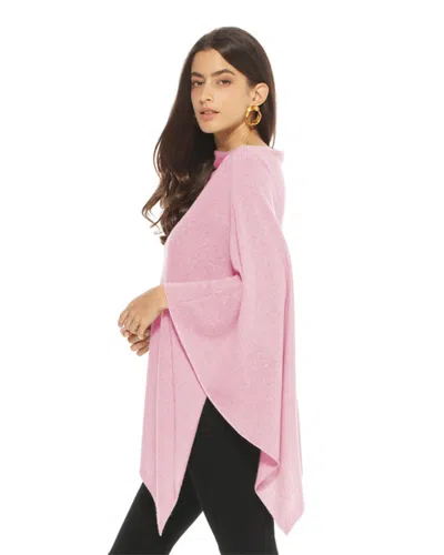 Monticelli Cashmere Essential Pure Cashmere Poncho In Baby Pink