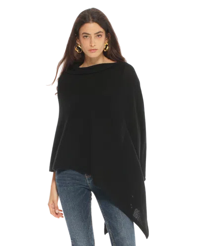 Monticelli Cashmere Essential Pure Cashmere Poncho In Brown