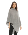 Monticelli Cashmere Essential Pure Cashmere Poncho In Gray