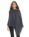 Monticelli Cashmere Essential Pure Cashmere Poncho In Gray