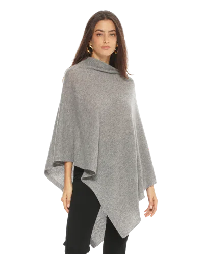 Monticelli Cashmere Essential Pure Cashmere Poncho In Multi