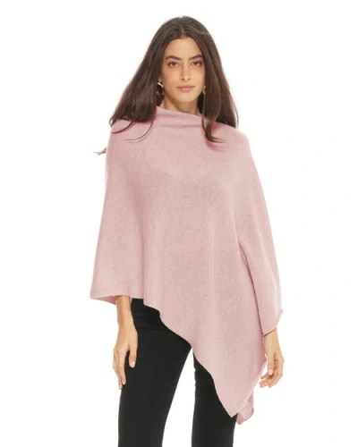 Monticelli Cashmere Essential Pure Cashmere Poncho In Pink