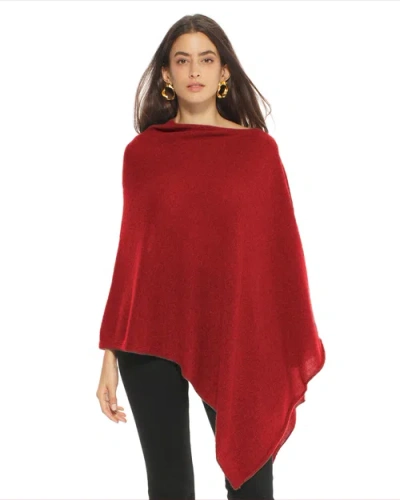 Monticelli Cashmere Essential Pure Cashmere Poncho In Pink