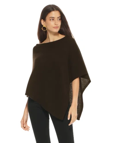 Monticelli Cashmere Pure Cashmere Capelet Poncho In Brown
