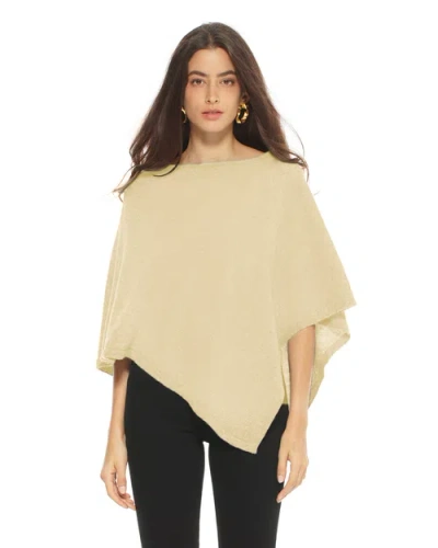 Monticelli Cashmere Pure Cashmere Capelet Poncho In Metallic