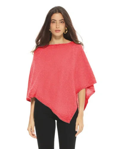 Monticelli Cashmere Pure Cashmere Capelet Poncho In Pink