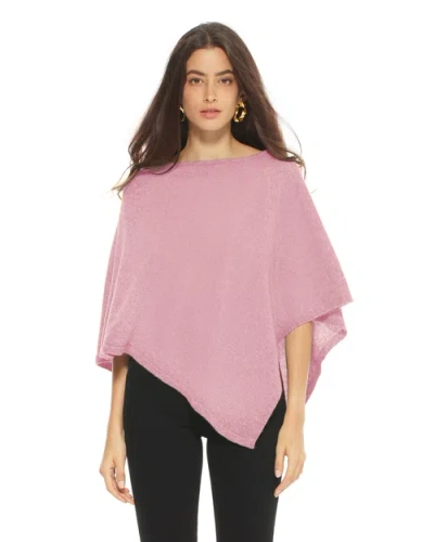 Monticelli Cashmere Pure Cashmere Capelet Poncho In Pink