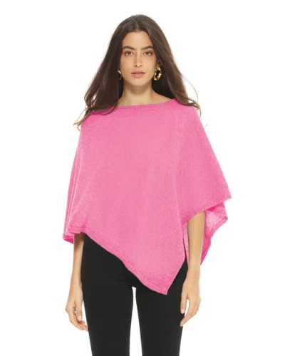 Monticelli Cashmere Pure Cashmere Capelet Poncho In Pink