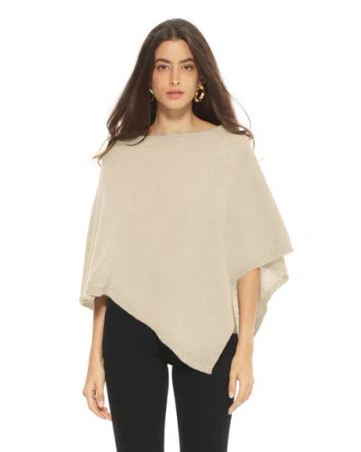 Monticelli Cashmere Pure Cashmere Capelet Poncho In Nude
