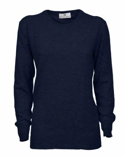 Monticelli Cashmere Pure Cashmere Essential Crewneck Sweater In Blue
