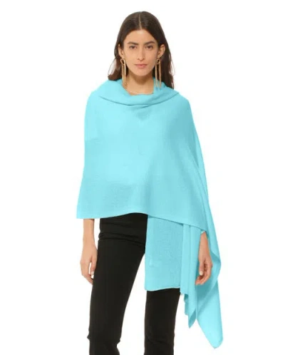 Monticelli Cashmere Pure Cashmere Feather-light Maxi Wrap Stole In Blue