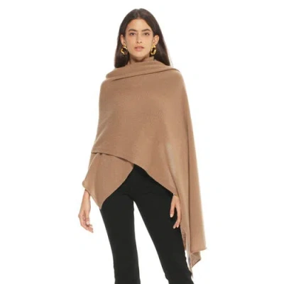 Monticelli Cashmere Pure Cashmere Feather-light Maxi Wrap Stole In Brown