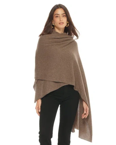 Monticelli Cashmere Pure Cashmere Feather-light Maxi Wrap Stole In Brown