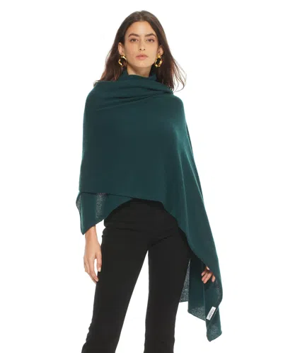 Monticelli Cashmere Pure Cashmere Feather-light Maxi Wrap Stole In Green