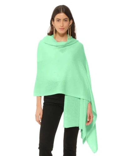 Monticelli Cashmere Pure Cashmere Feather-light Maxi Wrap Stole In Green