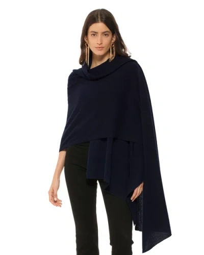 Monticelli Cashmere Pure Cashmere Feather-light Maxi Wrap Stole In Blue