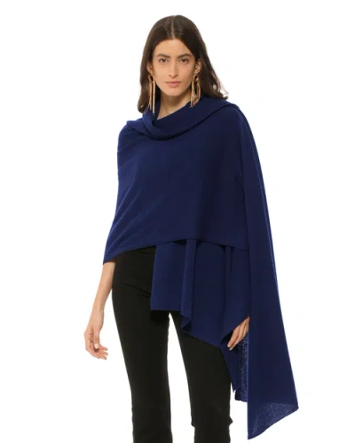 Monticelli Cashmere Pure Cashmere Feather-light Maxi Wrap Stole In Blue