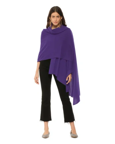 Monticelli Cashmere Pure Cashmere Feather-light Maxi Wrap Stole In Blue
