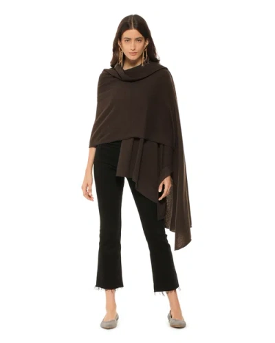 Monticelli Cashmere Pure Cashmere Feather-light Maxi Wrap Stole In Brown