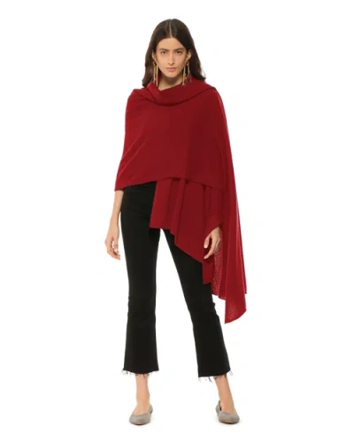 Monticelli Cashmere Pure Cashmere Feather-light Maxi Wrap Stole In Burgundy