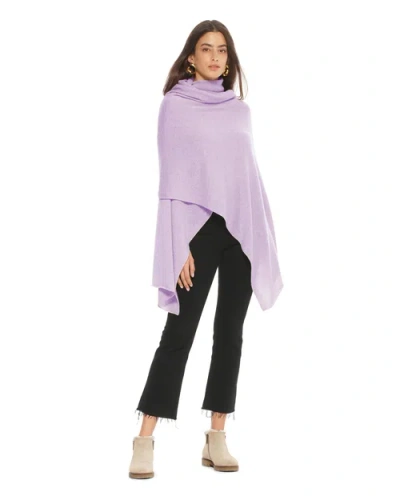 Monticelli Cashmere Pure Cashmere Feather-light Maxi Wrap Stole In Purple