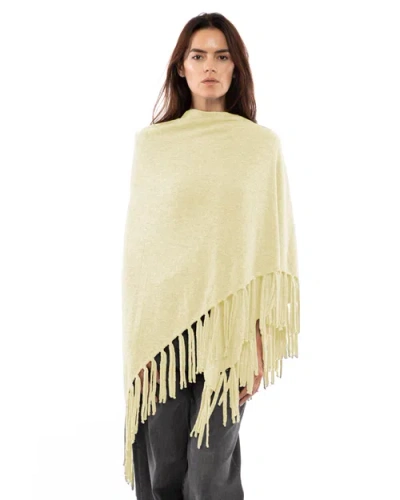 Monticelli Cashmere Pure Cashmere Fringe Wrap In Gray