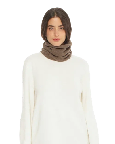 Monticelli Cashmere Pure Cashmere Knit Collar Scarf In Brown