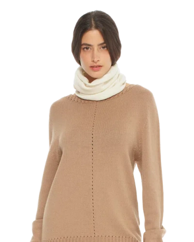 Monticelli Cashmere Pure Cashmere Knit Collar Scarf In Orange
