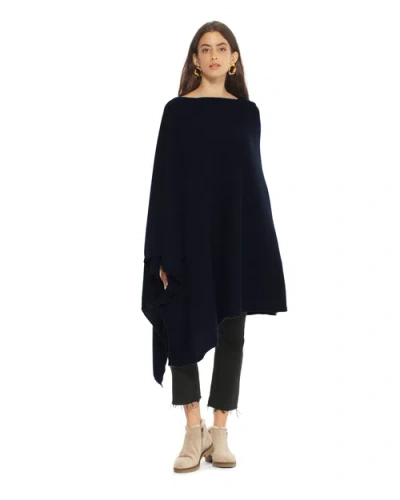 Monticelli Cashmere Pure Cashmere Long Poncho In Burgundy