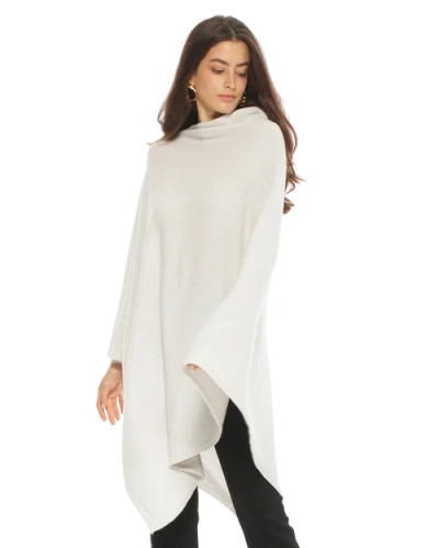 Monticelli Cashmere Pure Cashmere Long Poncho In Orange