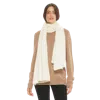 Monticelli Cashmere Pure Cashmere Maxi Wide Scarf In White