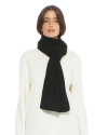 Monticelli Cashmere Pure Cashmere Plush-ribbed Scarf In Black