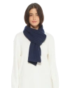 Monticelli Cashmere Pure Cashmere Plush-ribbed Scarf In Blue
