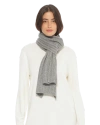 Monticelli Cashmere Pure Cashmere Plush-ribbed Scarf In Gray